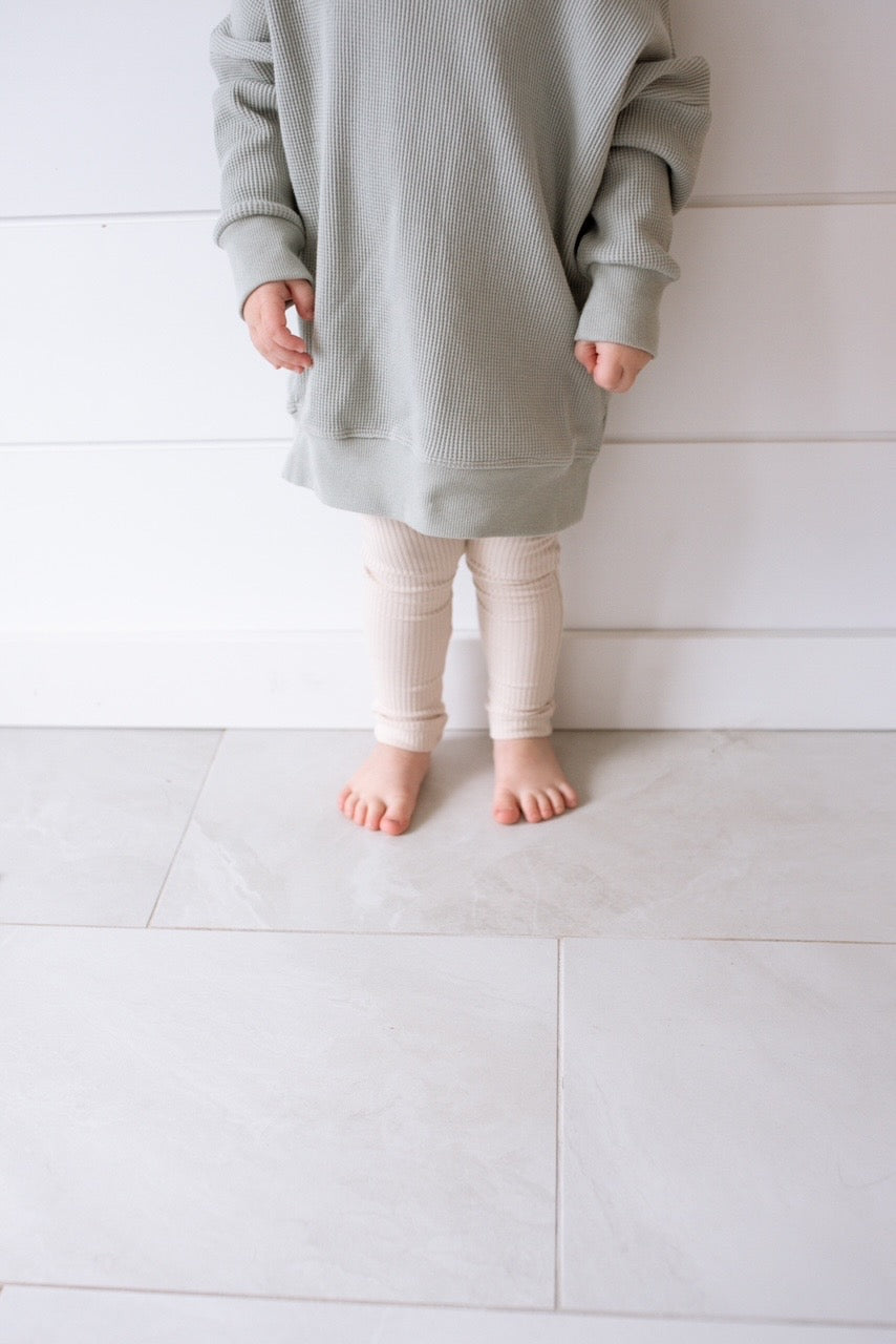 Sage Waffle Sweater