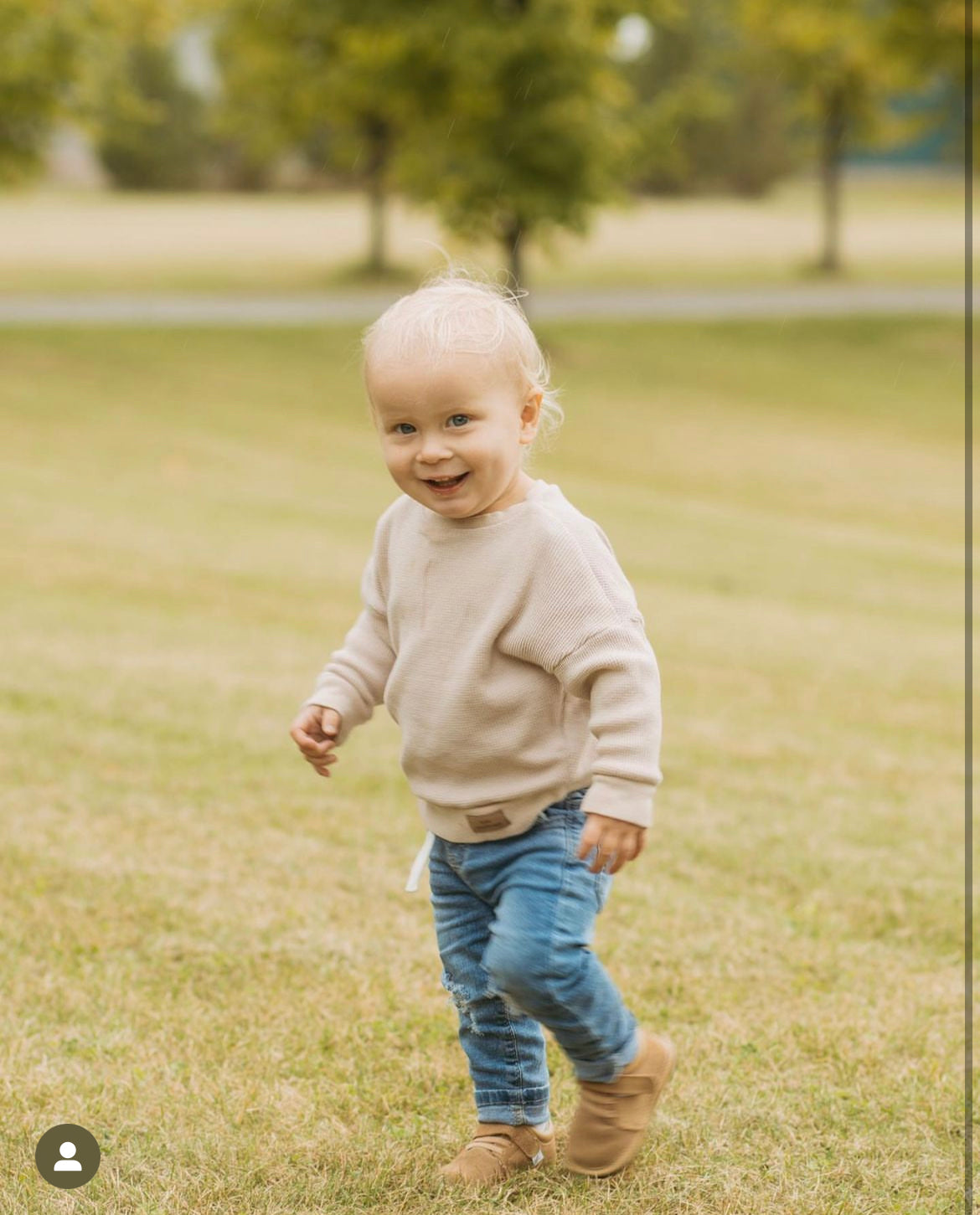 Cream Waffle Sweater