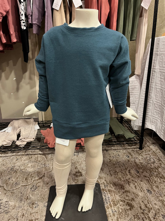 Icy Blue Tencel Fleece Oversized Sweater