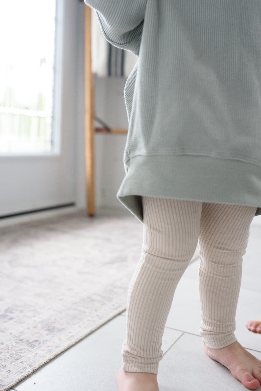 Sage Waffle Sweater