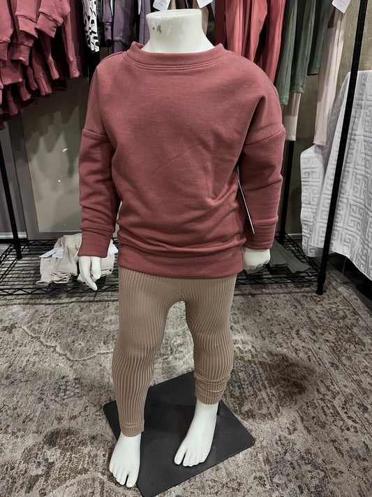 Rosewood Tencel Fleece Oversized Sweater