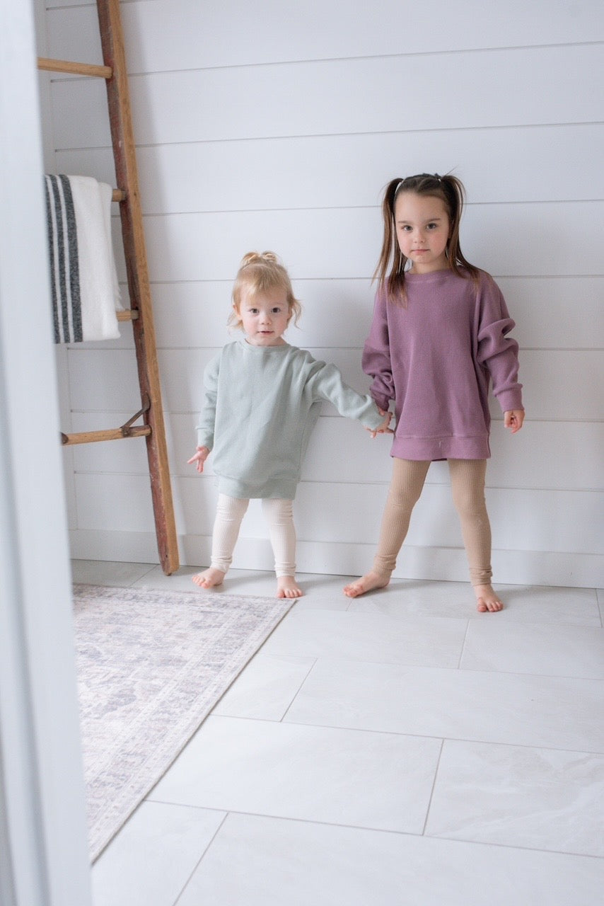 Sage Waffle Sweater
