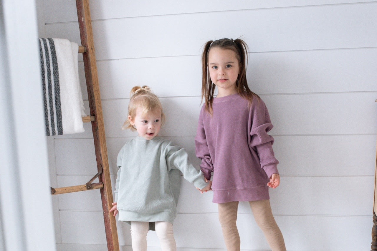 Sage Waffle Sweater