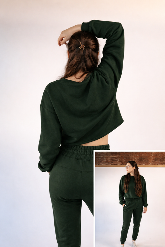 Women's 2pc set Jogger and Modest Crop 50% Pre Order