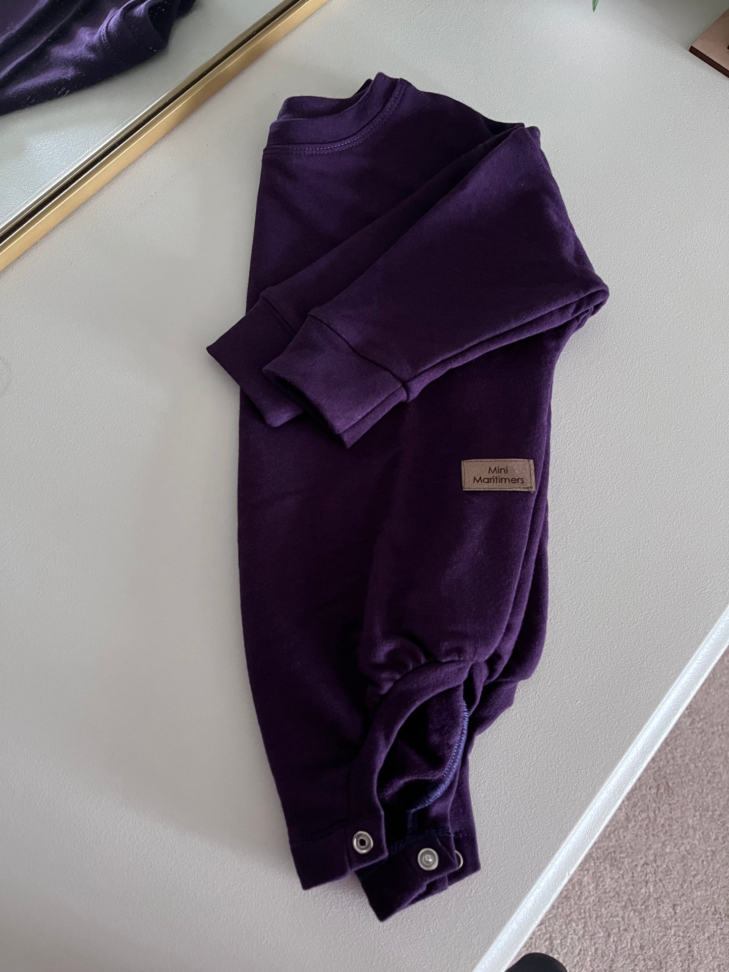 Plum Bamboo Sweater Romper