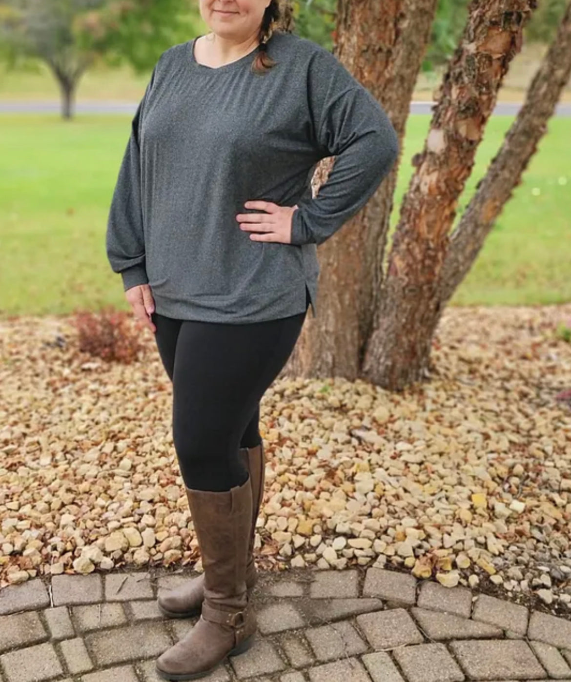 Women Dolman Sweater Clay