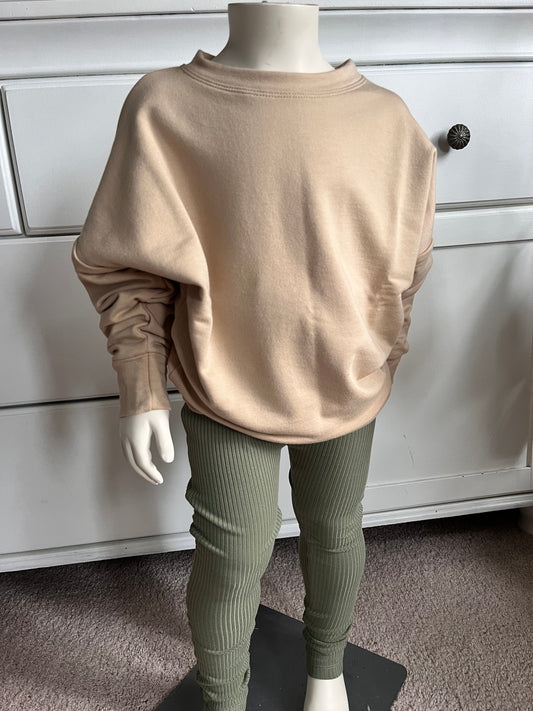 Golden Beige Block Bamboo Sweater
