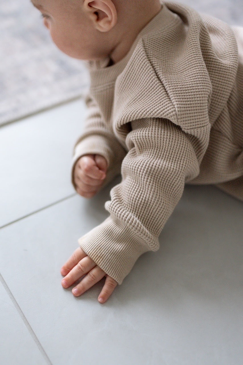 Cream Waffle Sweater