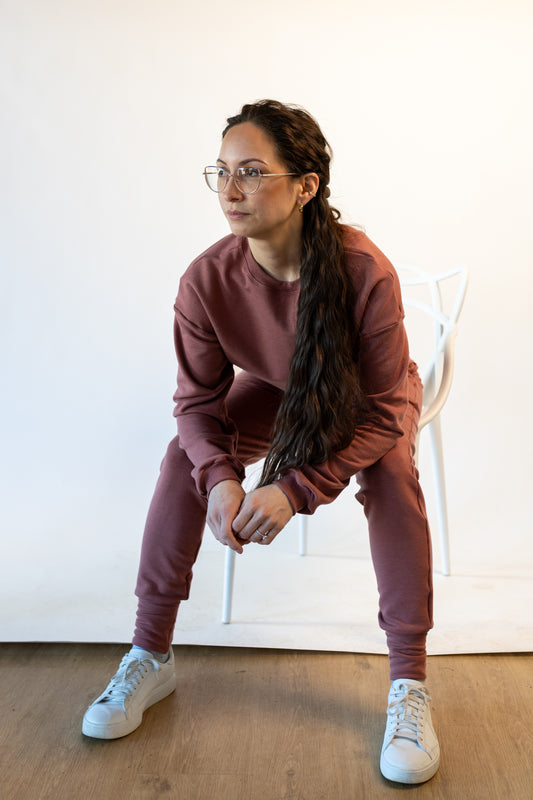 Women's 2pc set Jogger and Elastic Crop