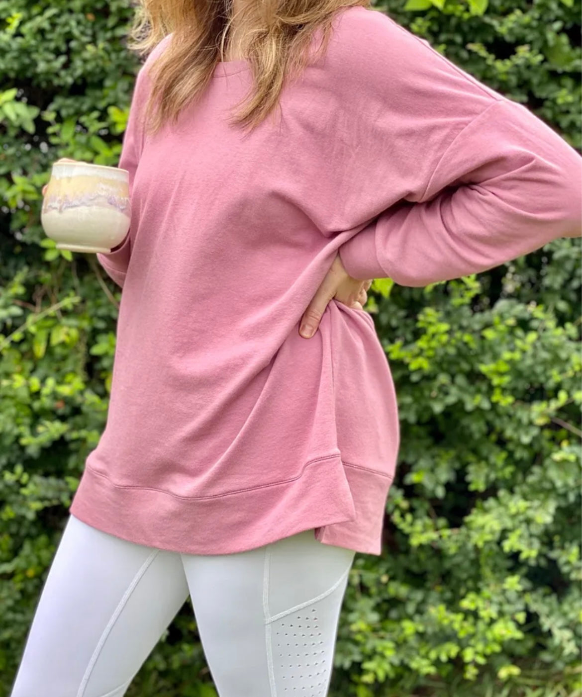 Women Dolman Sweater Clay