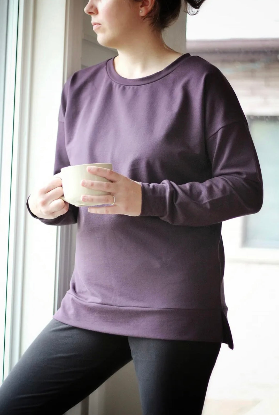 Women Dolman Sweater Clay