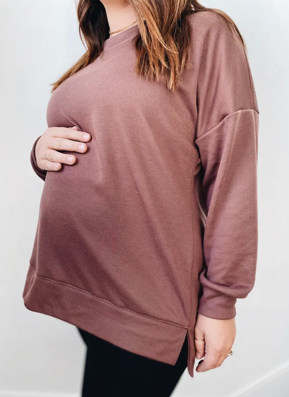 Women Dolman Sweater Clay