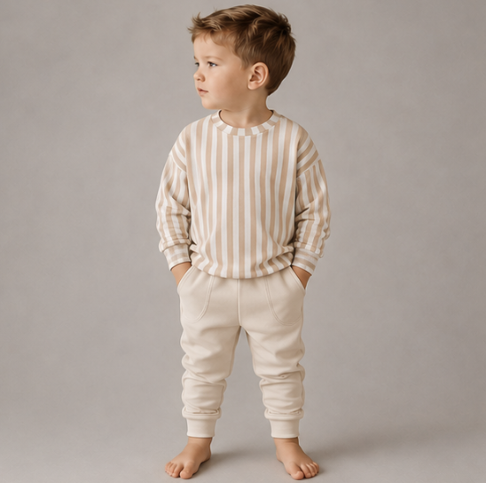 Neutral Striped Print
