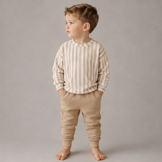 Neutral Striped Print
