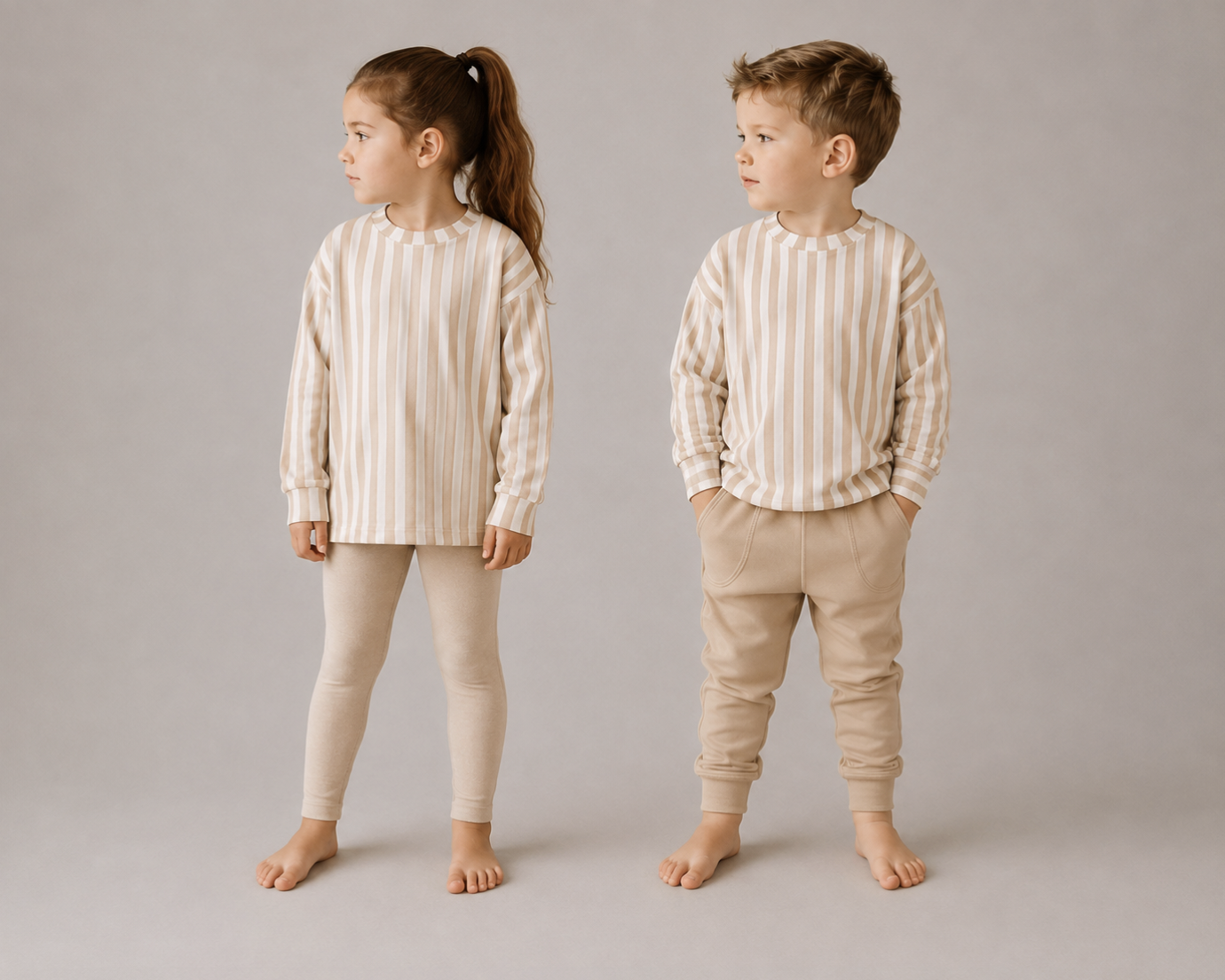 Neutral Striped Print