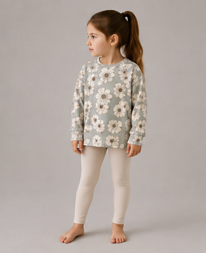 Blue | Cream  Floral Print
