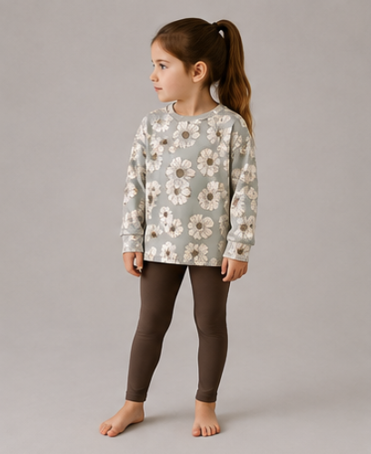Blue | Cream  Floral Print
