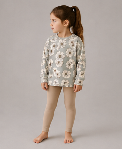 Blue | Cream  Floral Print