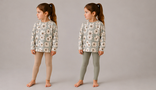 Blue | Cream Floral Print